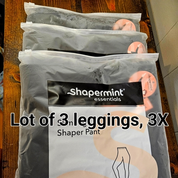 NEW LOT of 3 Shapermint leggings (black) 3X - Picture 1 of 5